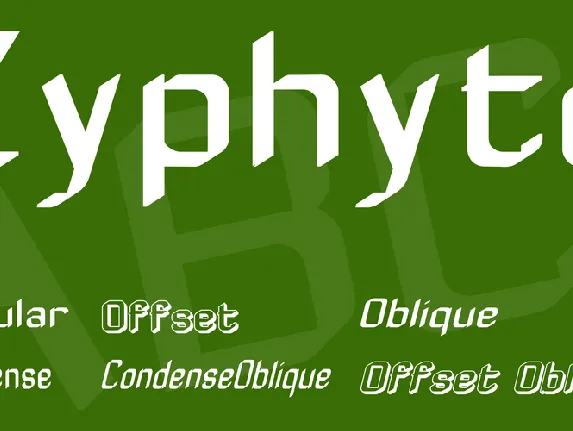 Zyphyte font