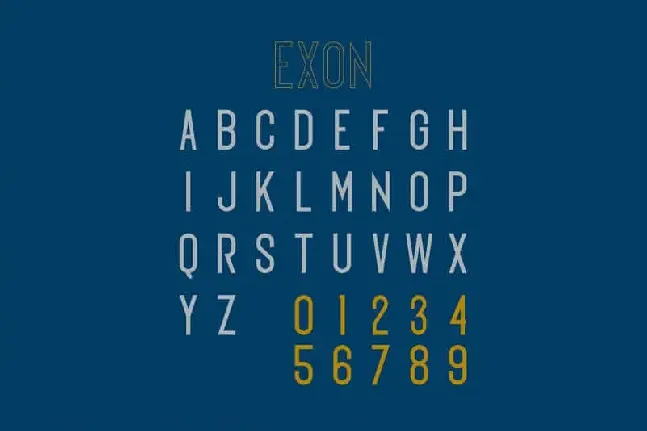 Exon Sans Serif font