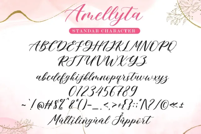 Amellyta Script font