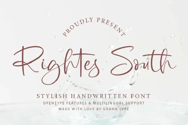 Rightes South font