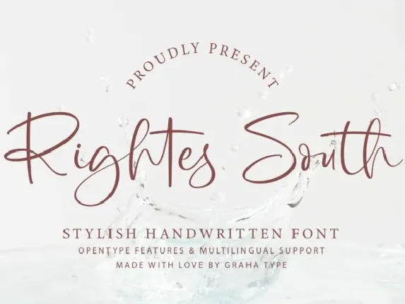 Rightes South font