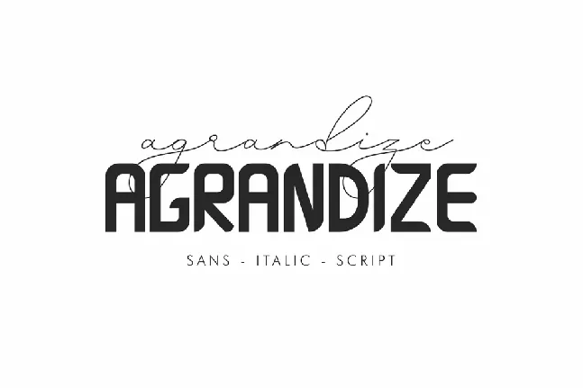 Agrandize Demo font