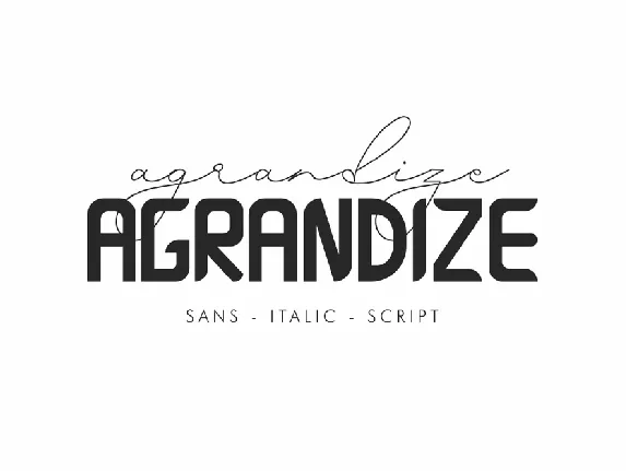 Agrandize Demo font