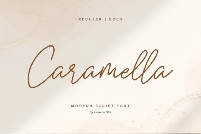 Caramella Monoline Signature font