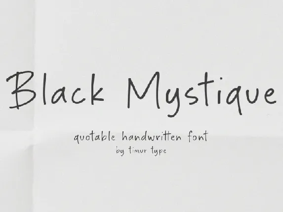 Black Mystique font