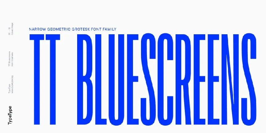 TT Bluescreens Trial font