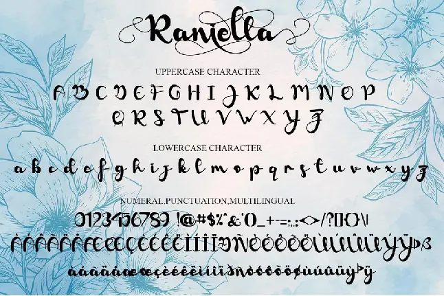 Ranella- PERSONAL USE font