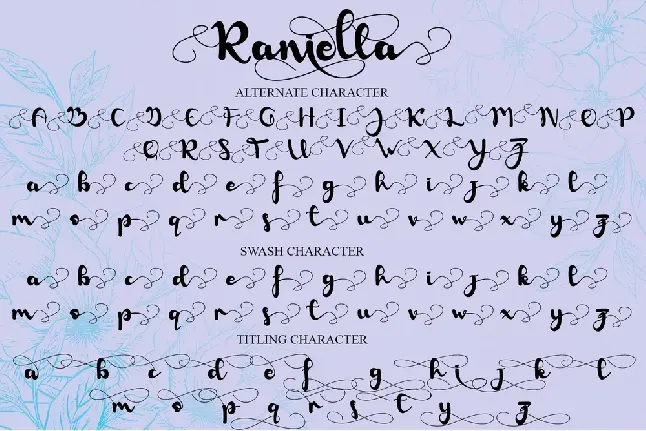 Ranella- PERSONAL USE font