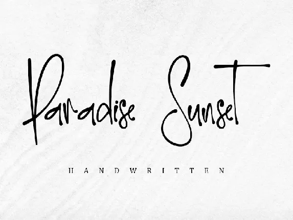 Paradise Sunset - Perosnal Use font