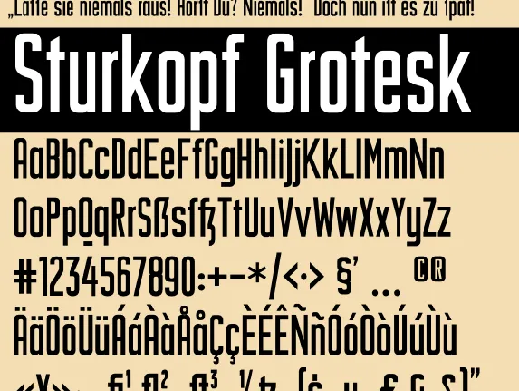 Sturkopf Grotesk font