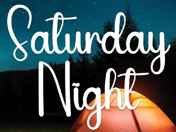 Saturday Night Script font