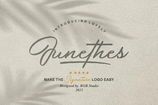 Junethes font