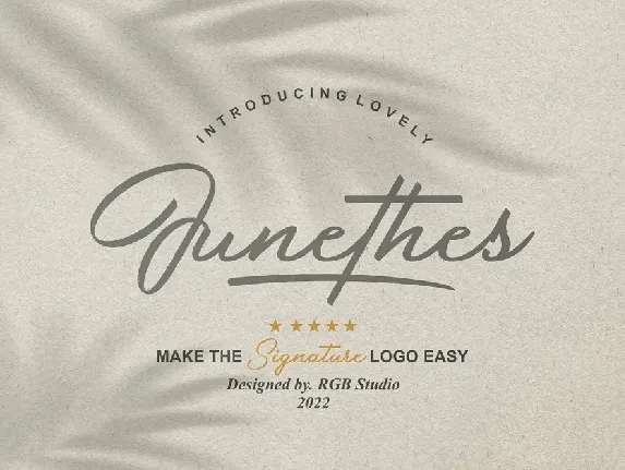 Junethes font