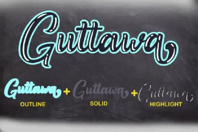 Guttawa Script font