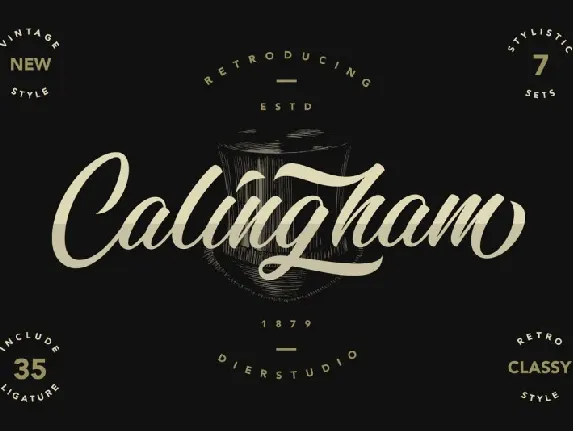 Calingham Calligraphy font