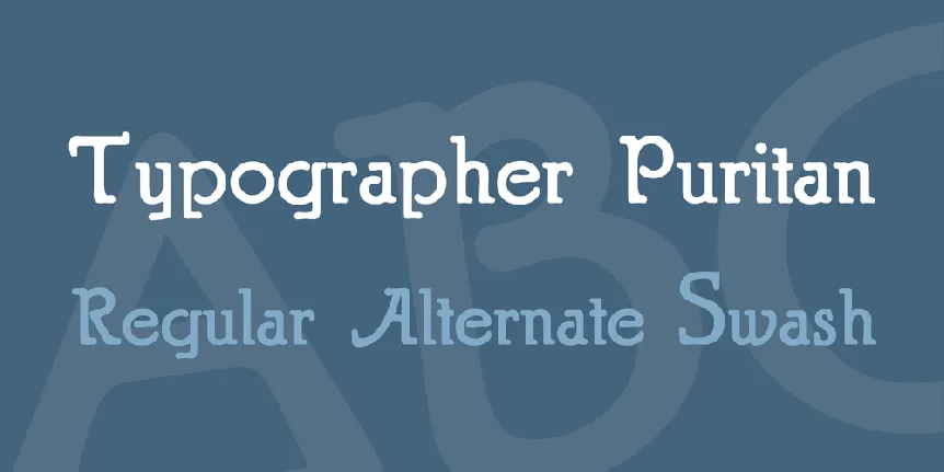 Typographer Puritan font