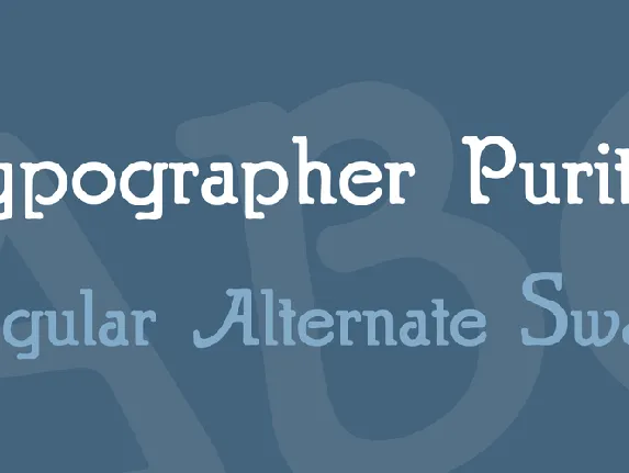 Typographer Puritan font