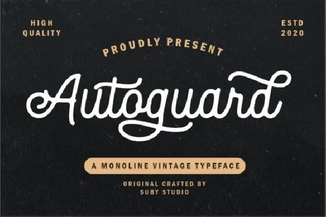 Autoguard Monoline font