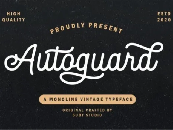 Autoguard Monoline font