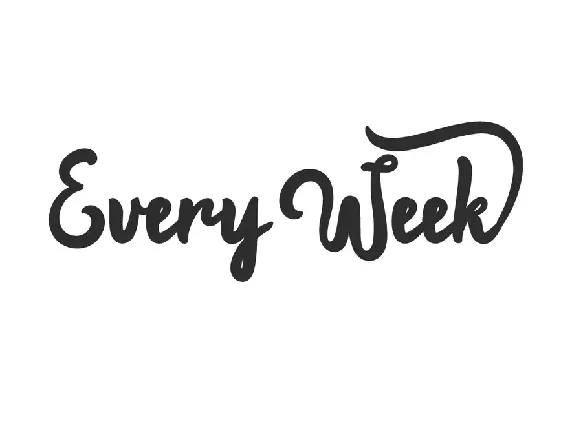 Every Week font