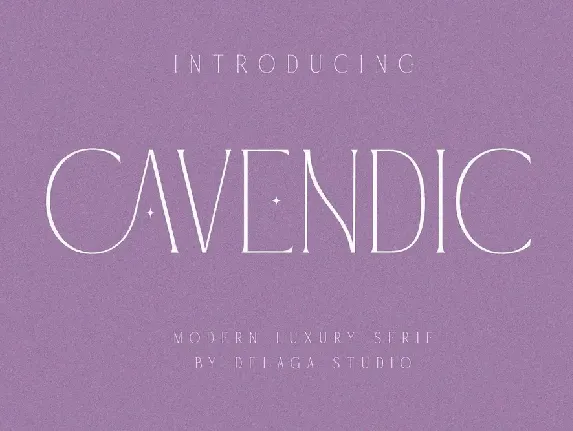 CAVENDIC font