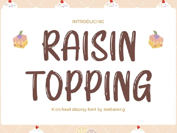 Raisin Topping font