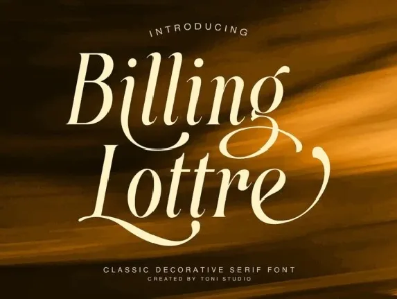 Billing Lottre font