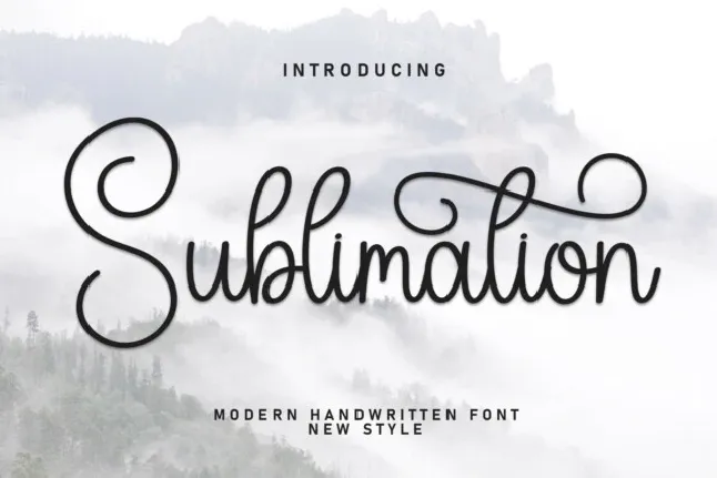 Sublimation Script font