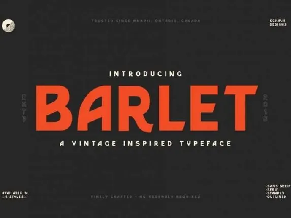 Barlet Typeface Free font