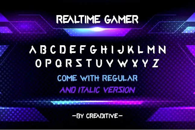 Realtime Gamer - Personal Use font