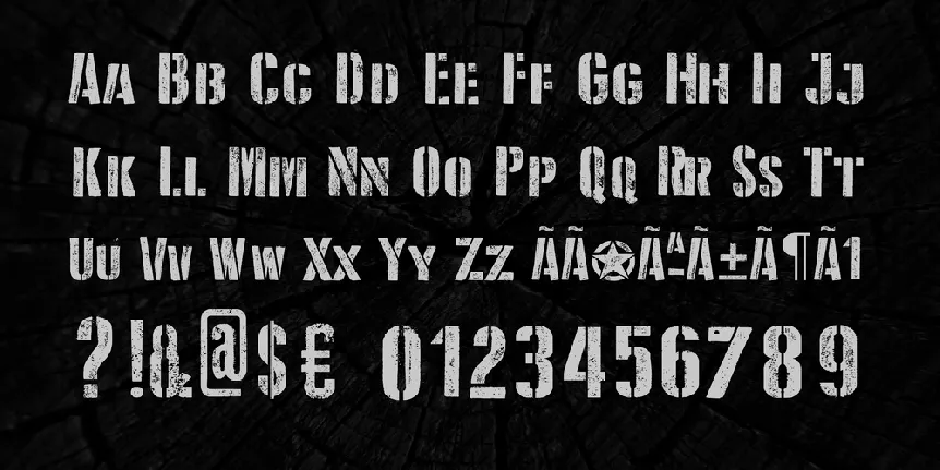 D Day Stencil font