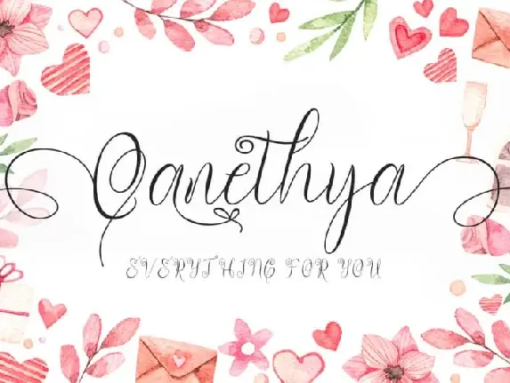 Qanethya Calligraphy font