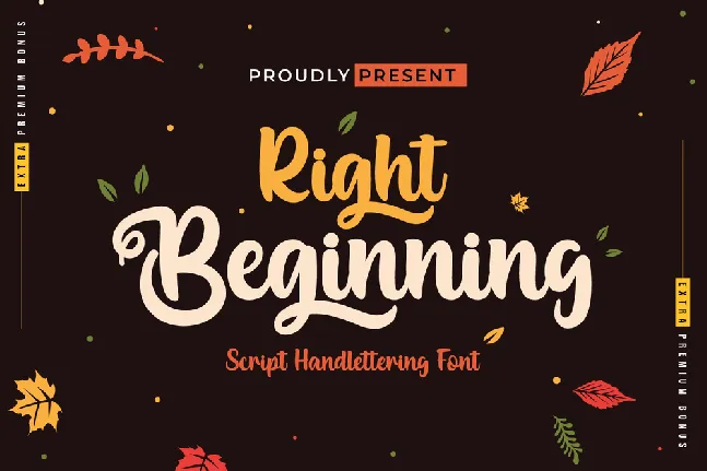 Right Beginning font