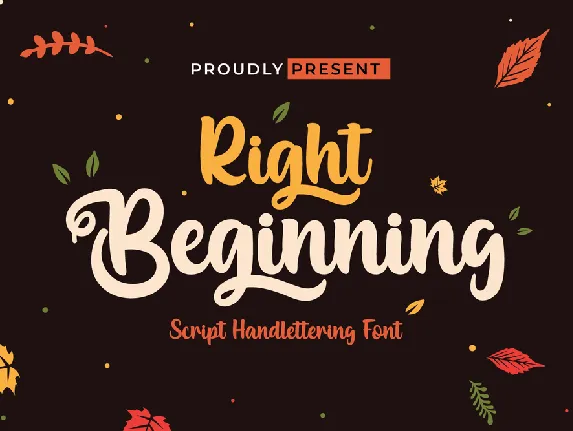 Right Beginning font