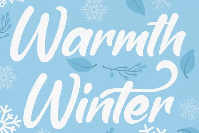 Warmth Winter Script font