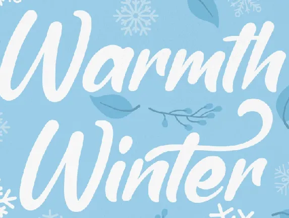 Warmth Winter Script font