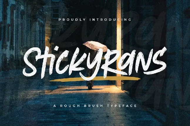 Stickyrans Free Trial font