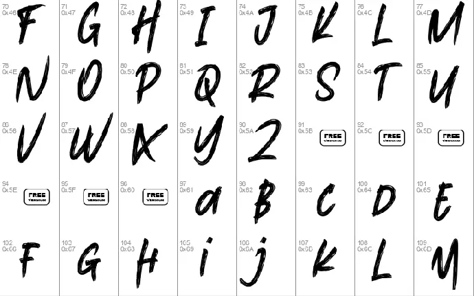 Stickyrans Free Trial font