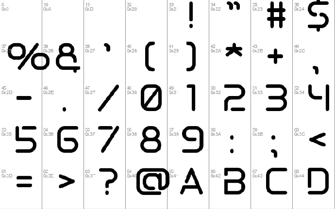 SHUTTLE-X font