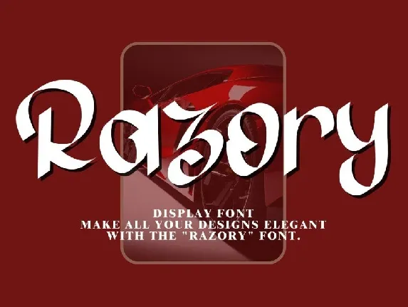 Razory - Personal Use font