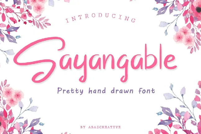 Sayangable Hand drawn font