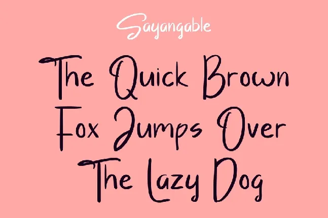 Sayangable Hand drawn font