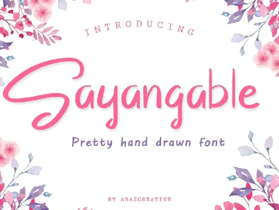 Sayangable Hand drawn font