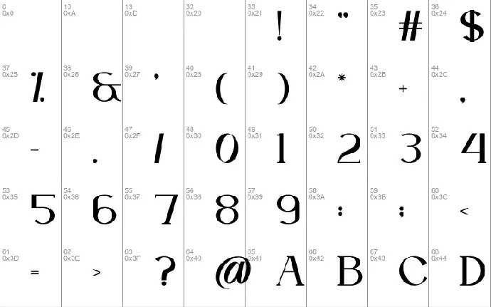 GHOAS font