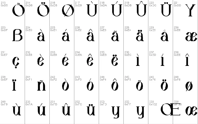 GHOAS font