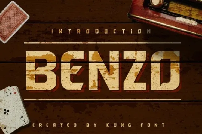 Benzo Display Vintage font