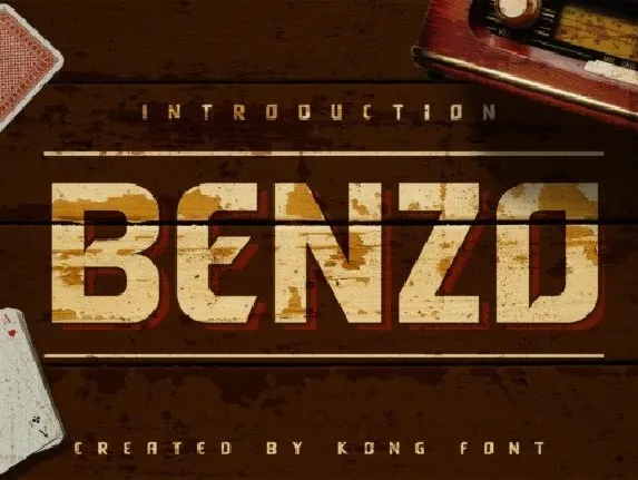 Benzo Display Vintage font