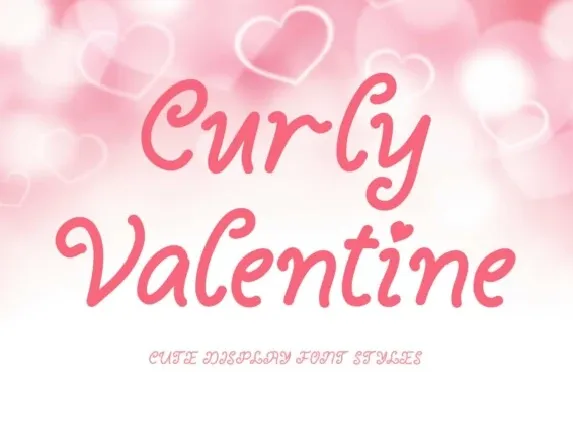 Curly Valentine font