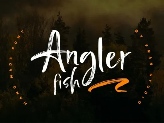 Angler Fish Brush Typeface font