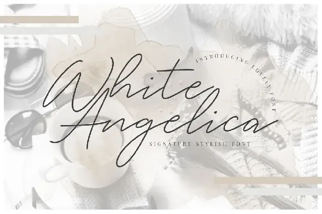 White Angelica font